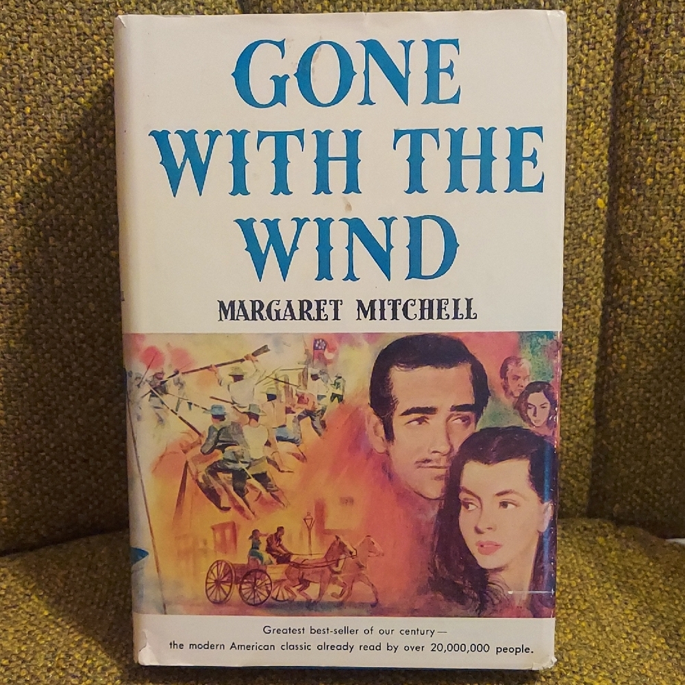 Vintage 1964 Gone With The Wind Hardcover Book Dust Jacket Movie Insert